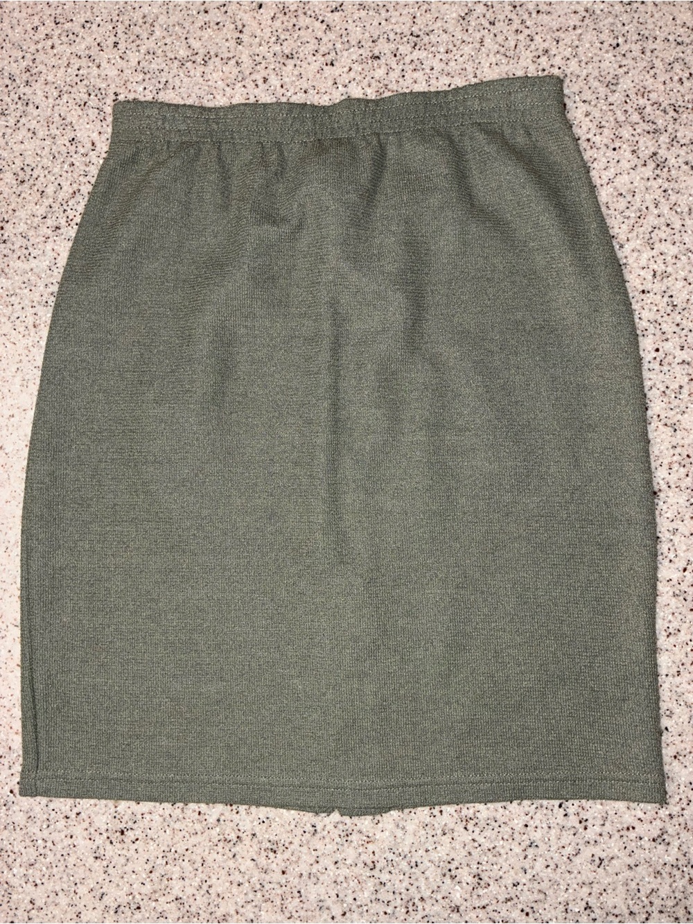 Metro 212 Olive Green Knit Pencil Skirt
